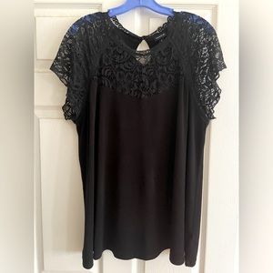 Black lace romantic torrid top